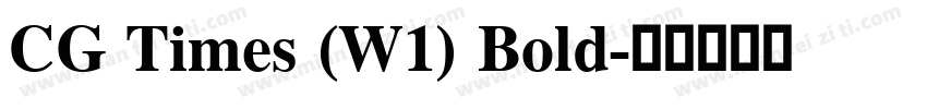CG Times (W1) Bold字体转换